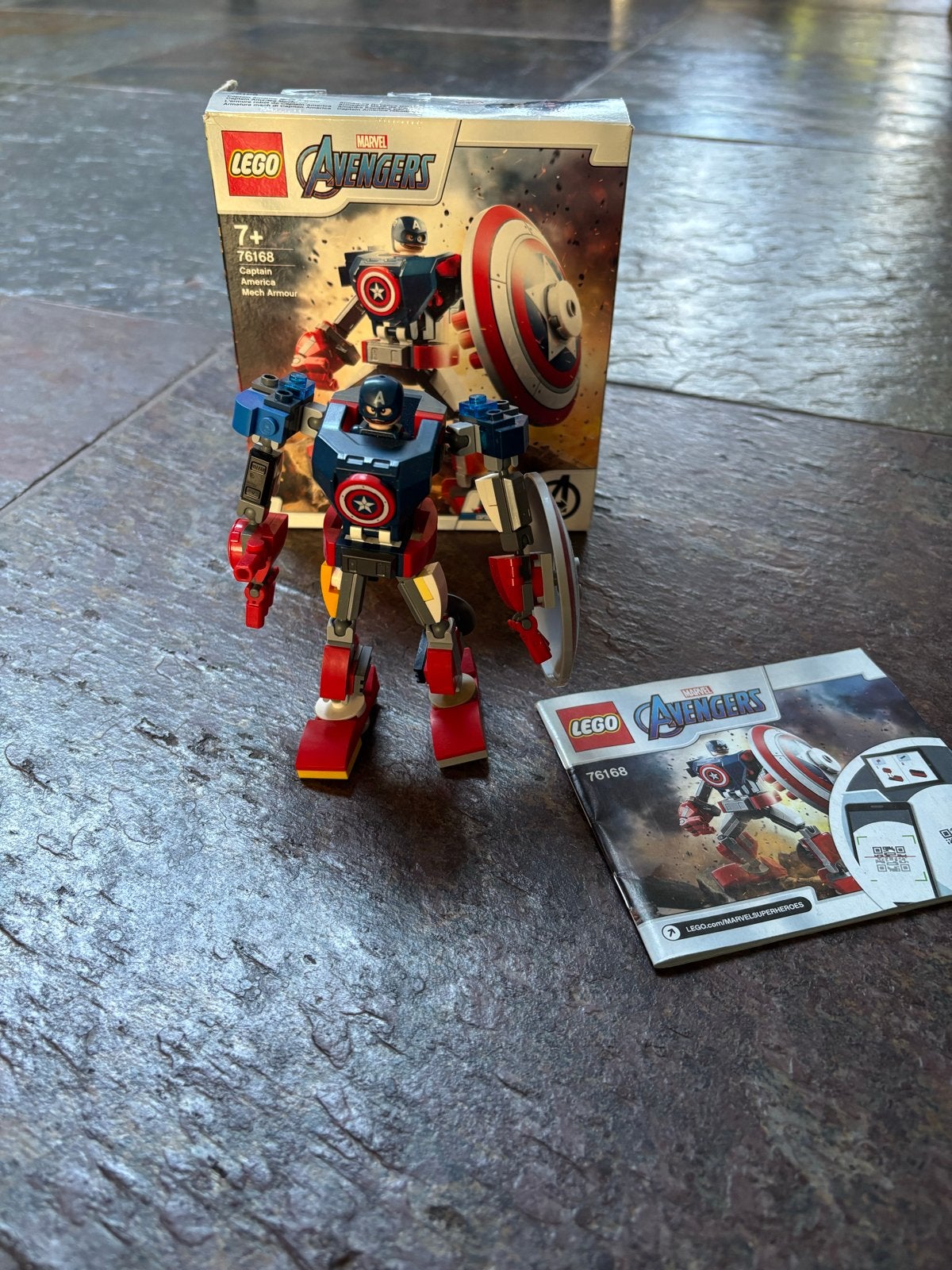 LEGO Marvel Avengers Captain America Mecha 76168, Ophalen of Verzenden, Zo goed als nieuw, Overige merken