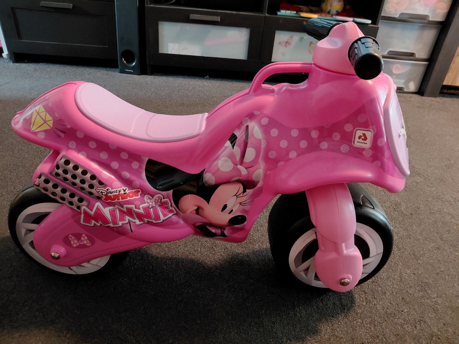 Roze Minnie Mouse Loopmotor voor Peuters, Ophalen, Zo goed als nieuw, Loopfiets