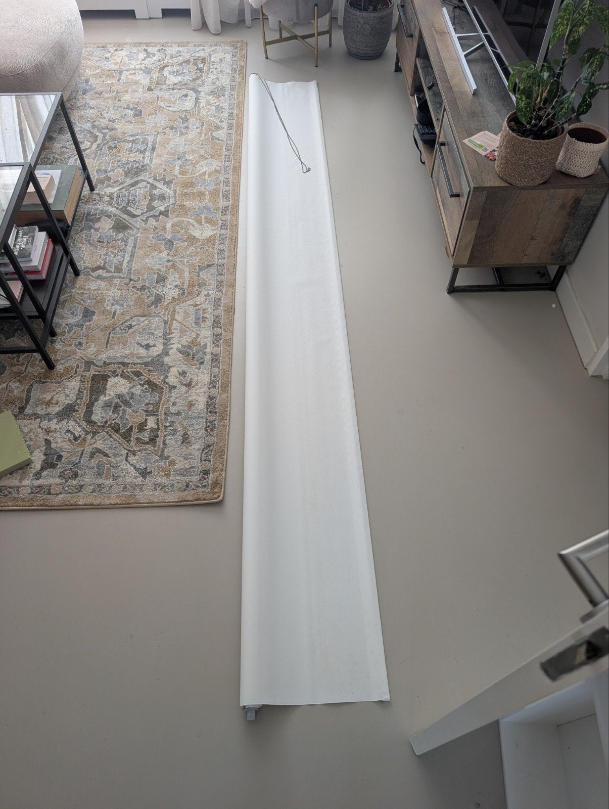 Wit rolgordijn > 3 meter - goede staat, Ophalen, Gebruikt, Rolgordijn, Wit
