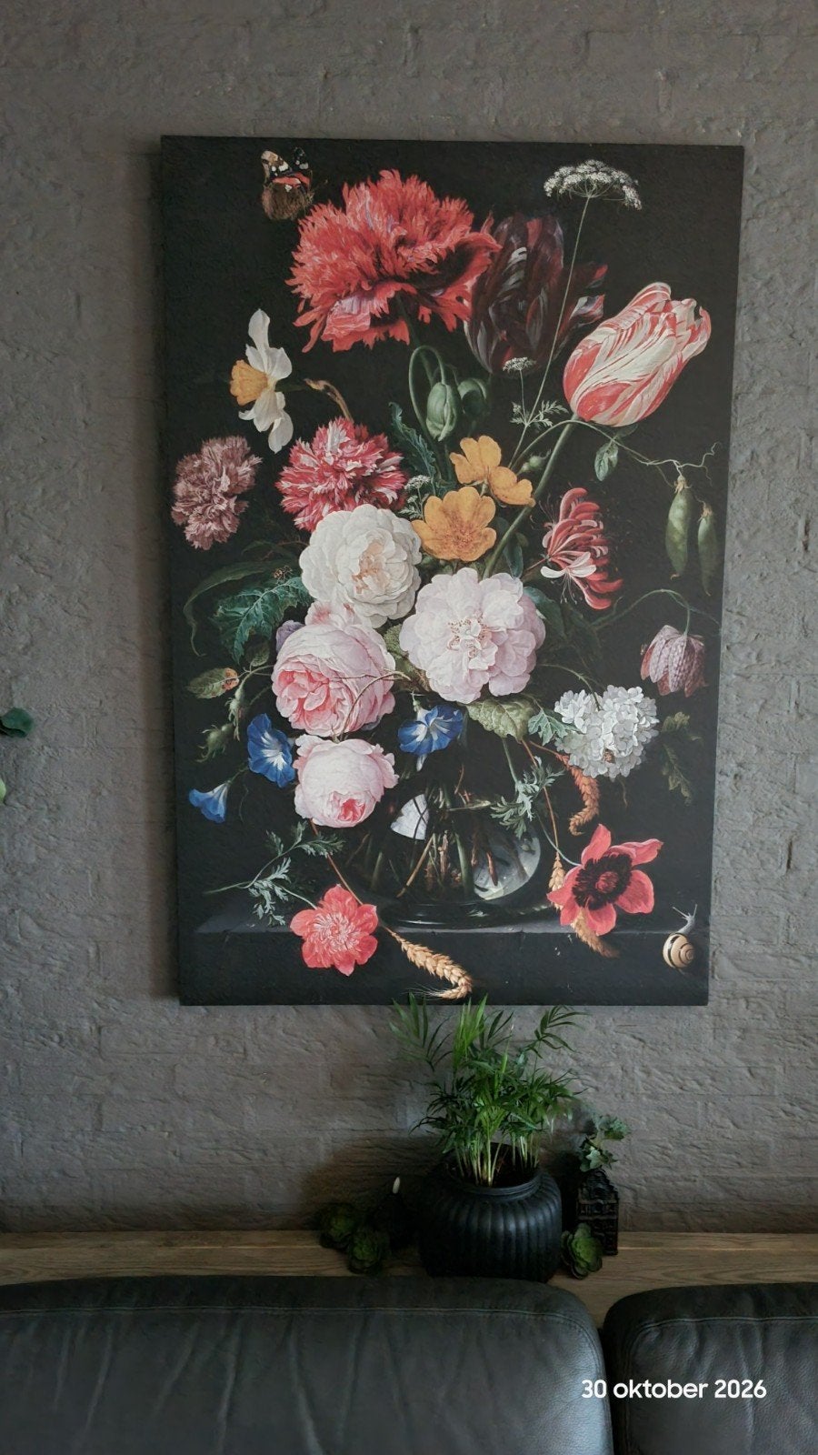 canvas schilderij bloemenstilleven 115x75 cm, Doek, Klassiek, Print, Ophalen