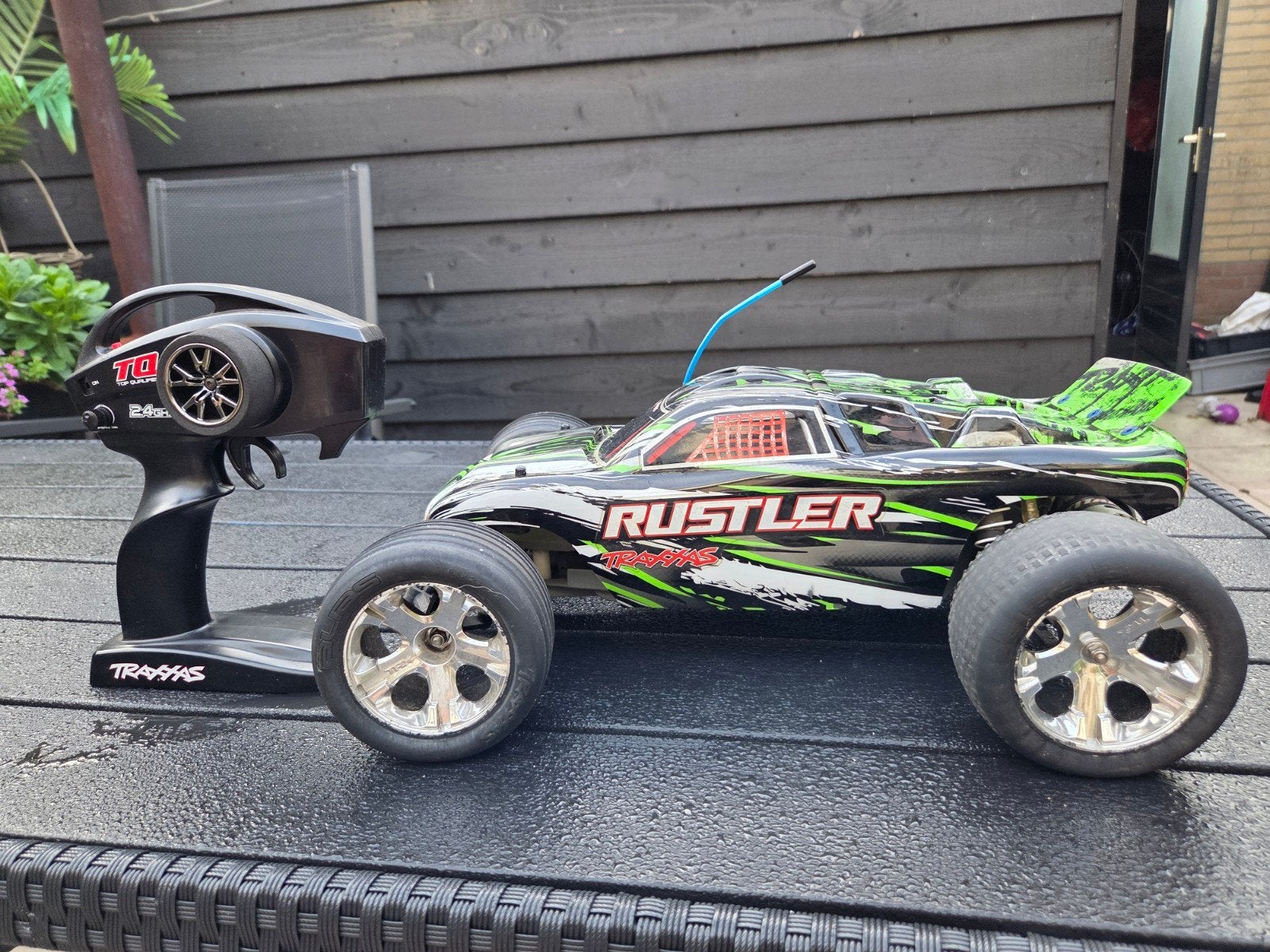 Traxxas Rustler VXL RC Auto met afstandsbediening, Elektro, Gebruikt, Auto offroad, Ophalen of Verzenden