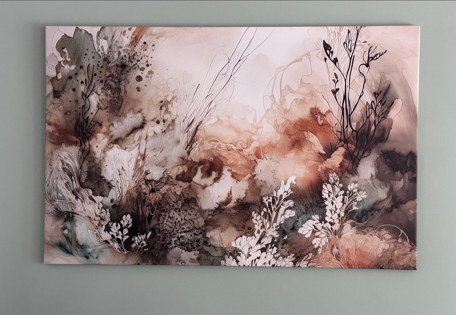 Canvas schilderij 140x90 cm - abstracte kunst, Ophalen, 125 cm of meer, 75 – 100, Print