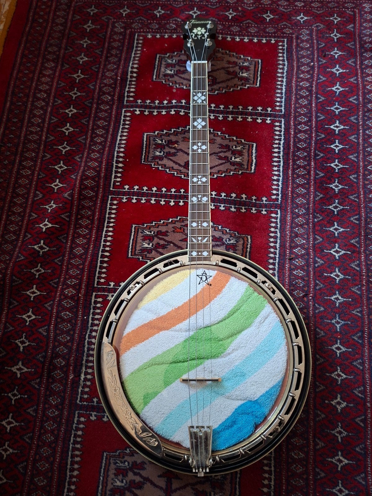 Mooie Mark Tennessee Banjo met koffer - Zo goed als nieuw, Ophalen of Verzenden, Zo goed als nieuw, 5-snarige of Bluegrassbanjo