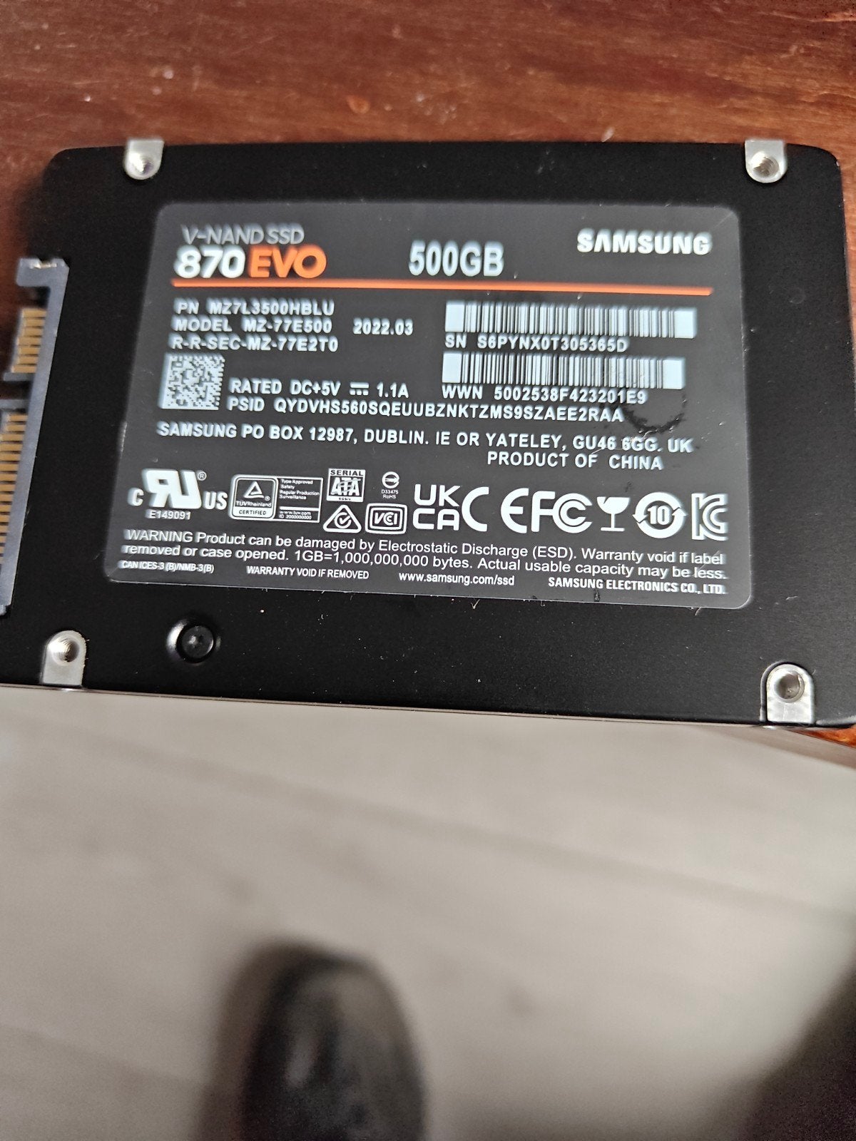 Samsung 870 EVO V-NAND SSD 500GB, Computers en Software, Harde schijven, Intern, Server, Ophalen of Verzenden, Zo goed als nieuw