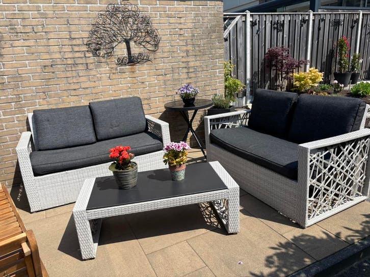 Tuinstel, Tuin en Terras, Tuinsets en Loungesets, Ophalen, 4 zitplaatsen, Kunststof, Gebruikt