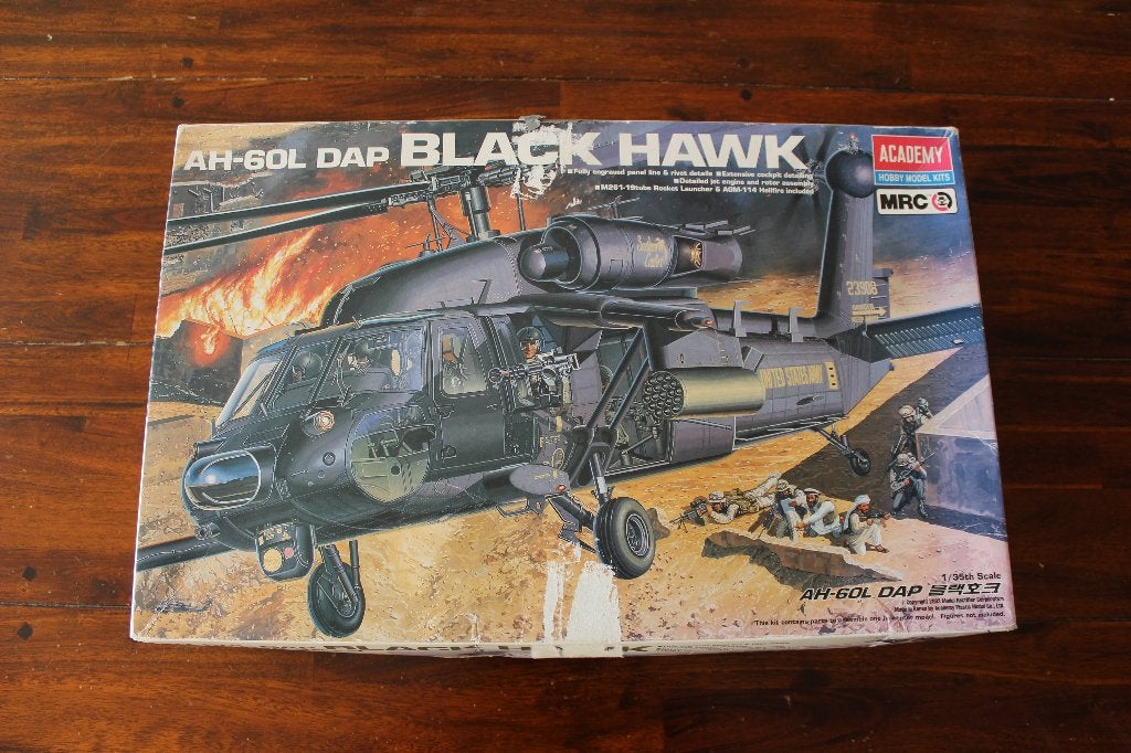 academy  ah-64l  dap black hawk bouwdoos  1:35, Ophalen of Verzenden, Zo goed als nieuw, Schaalmodel