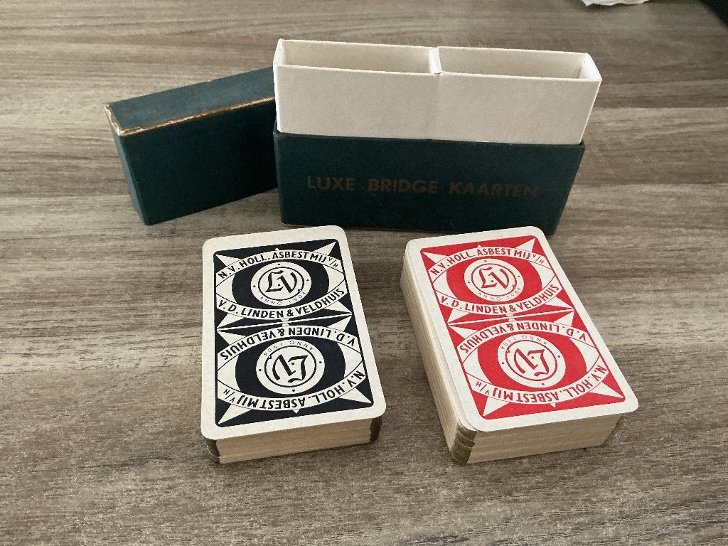 N.V. Holl. Asbest Mij - Luxe bridge kaarten - speelkaarten, Ophalen of Verzenden, Gebruikt, Speelkaart(en)