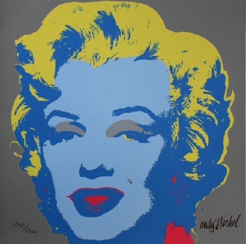 Andy Warhol Kl Lithogr "Marilyn Monroe " Baby Blue " Ges Gen, Ophalen of Verzenden, Lithografie, Gesigneerd in de plaat, Dieren en Natuur