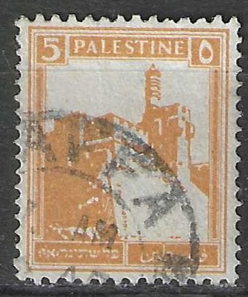 Palestina 1927/1945 - Yvert 66 - Citadel van Jeruzalem (ST), Postzegels en Munten, Postzegels | Azië, Verzenden, Gestempeld, Zuid-Azië