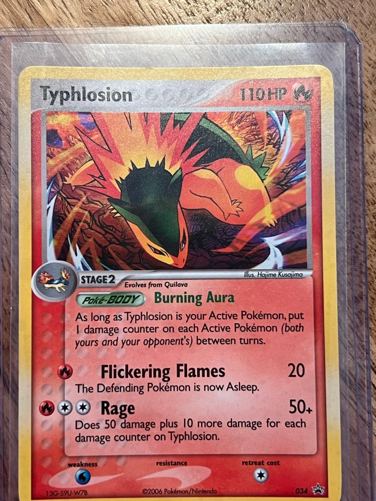 Pokémon Typhlosion 034 Promo, Ophalen of Verzenden, Gebruikt, Losse kaart