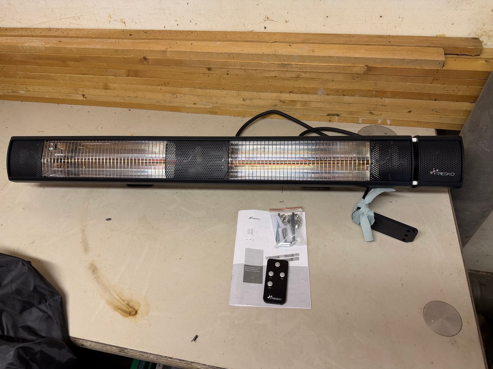 Elektrische Terrasverwarmer 3000W met Afstandsbedieni, Elektrisch, Nieuw, Ophalen of Verzenden, Waterbestendig