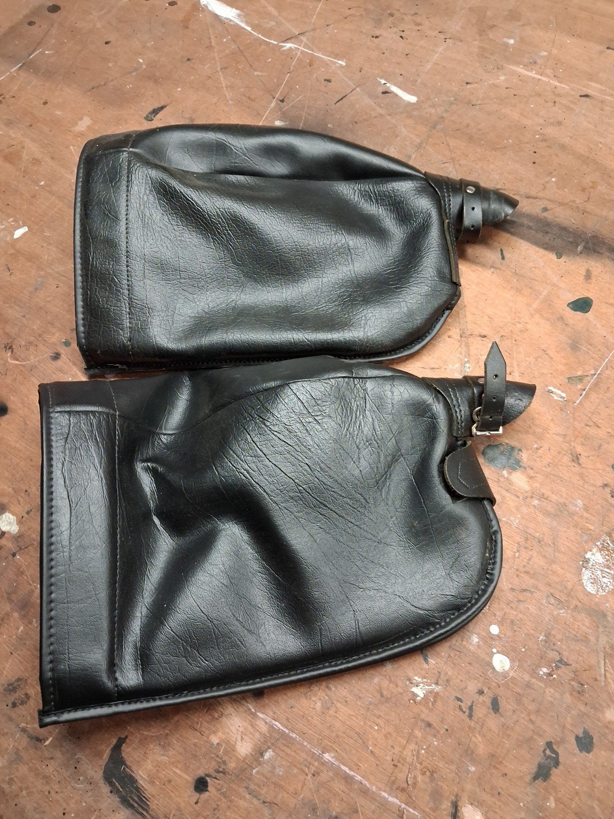 Vintage fietsmoffen / stuurmoffen – zwart – retro oldtimerfi, Fietsen en Brommers, Ophalen of Verzenden, Zo goed als nieuw, Bovenkleding