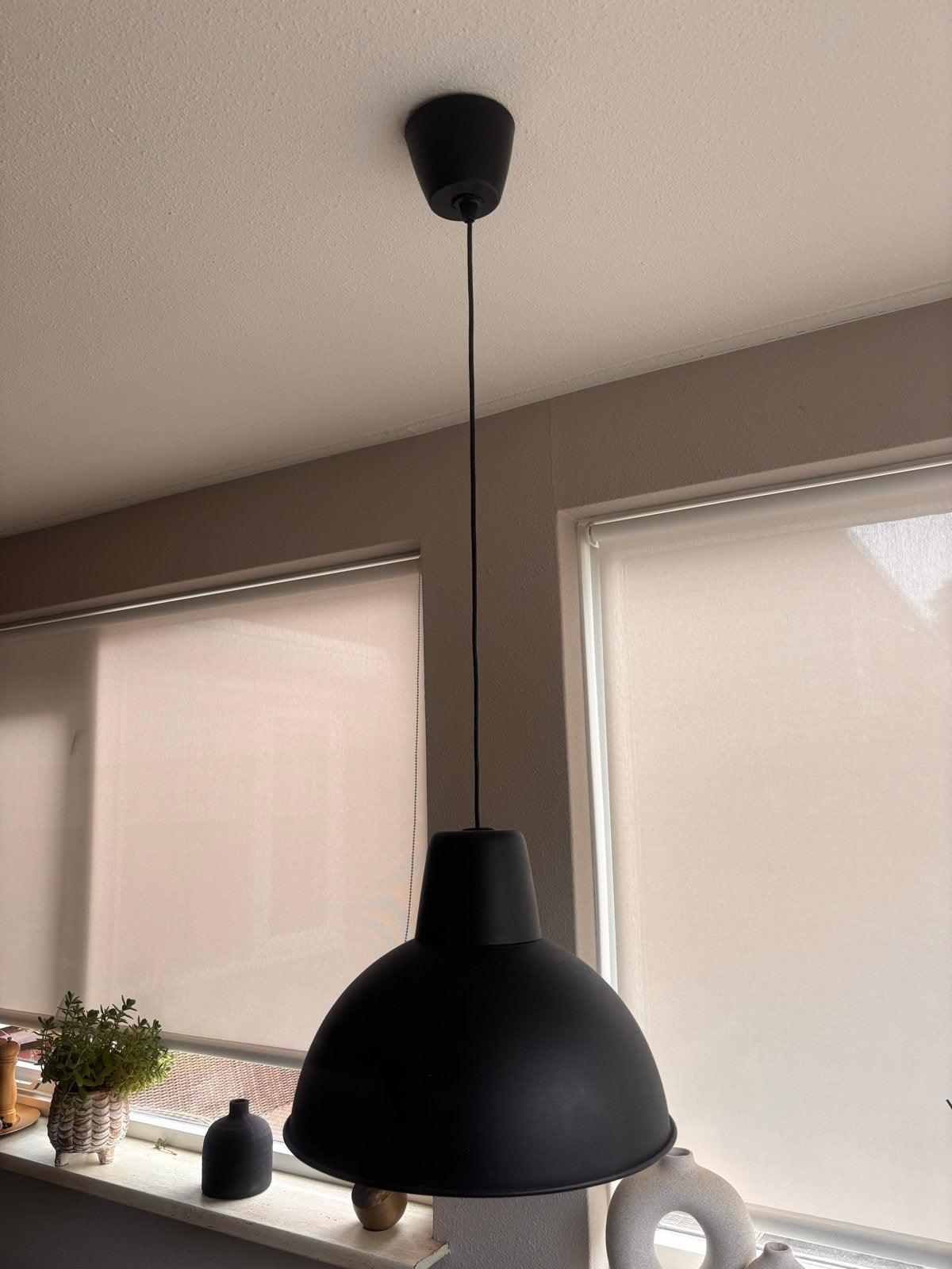 Zwarte Hanglamp, Ophalen, Gebruikt, Metaal, E27 (groot)