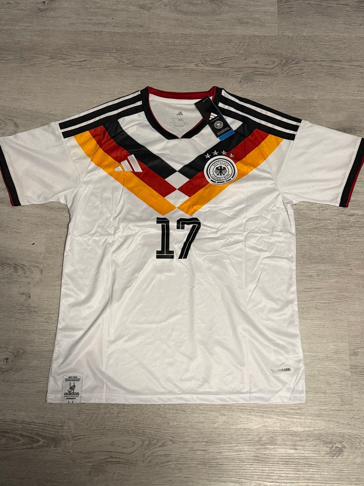 Adidas Florian Wirtz 17 Duitsland Thuisshirt Maat L, Kleding | Heren, Maat 52/54 (L), Wit, Nieuw, Ophalen of Verzenden