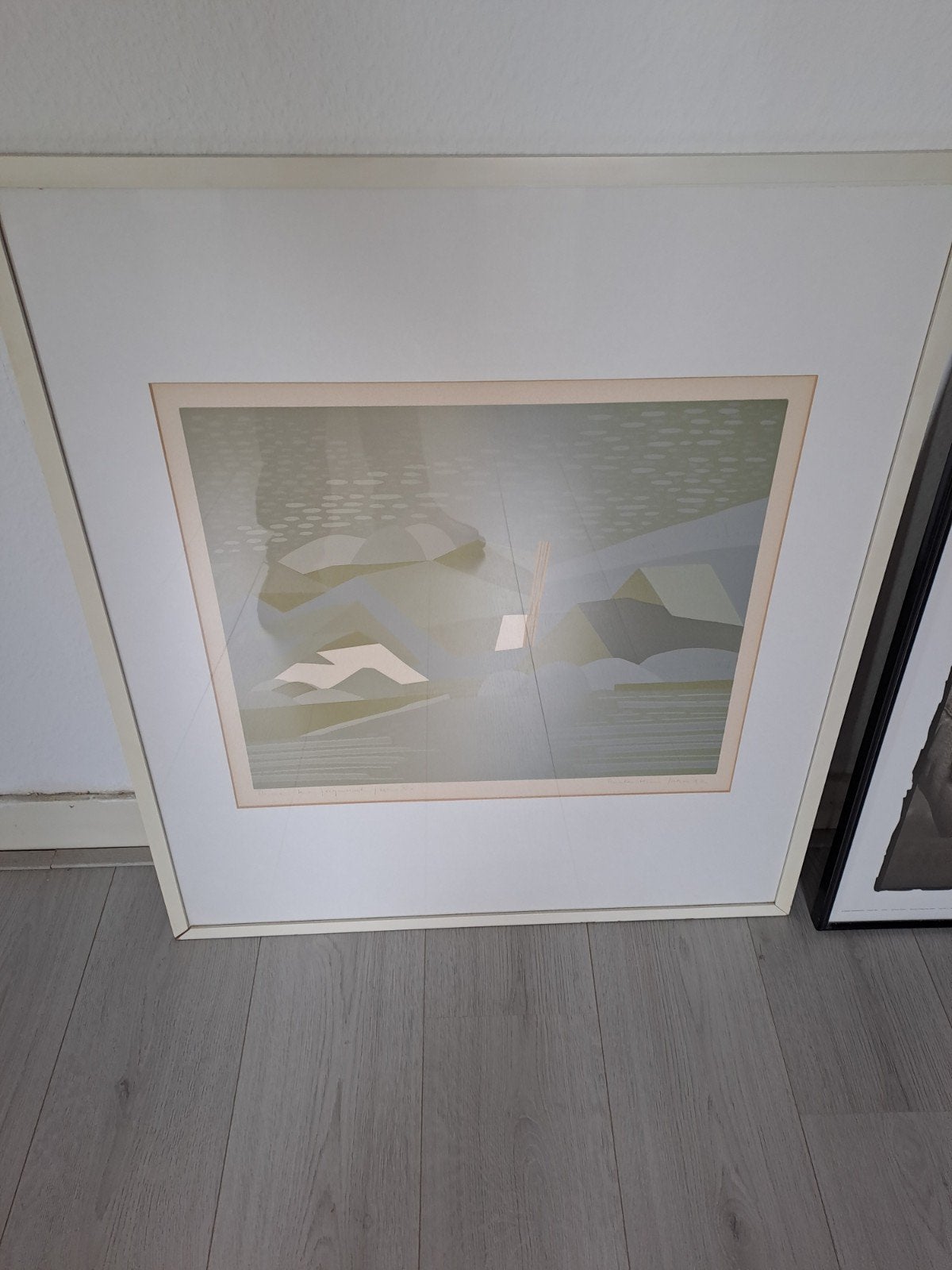 Gesigneerde zeefdruk van . Harr Scheffer , 'Kirchenstein', Ophalen, 1950 - 1999, Landschap, Genummerd