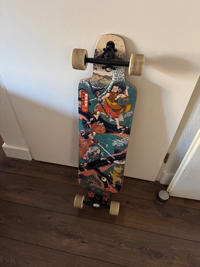 ✅ Oxelo FREESZO Japan Longboard Decathlon, Sport en Fitness, Skateboarden, Ophalen of Verzenden, Zo goed als nieuw, Skateboard