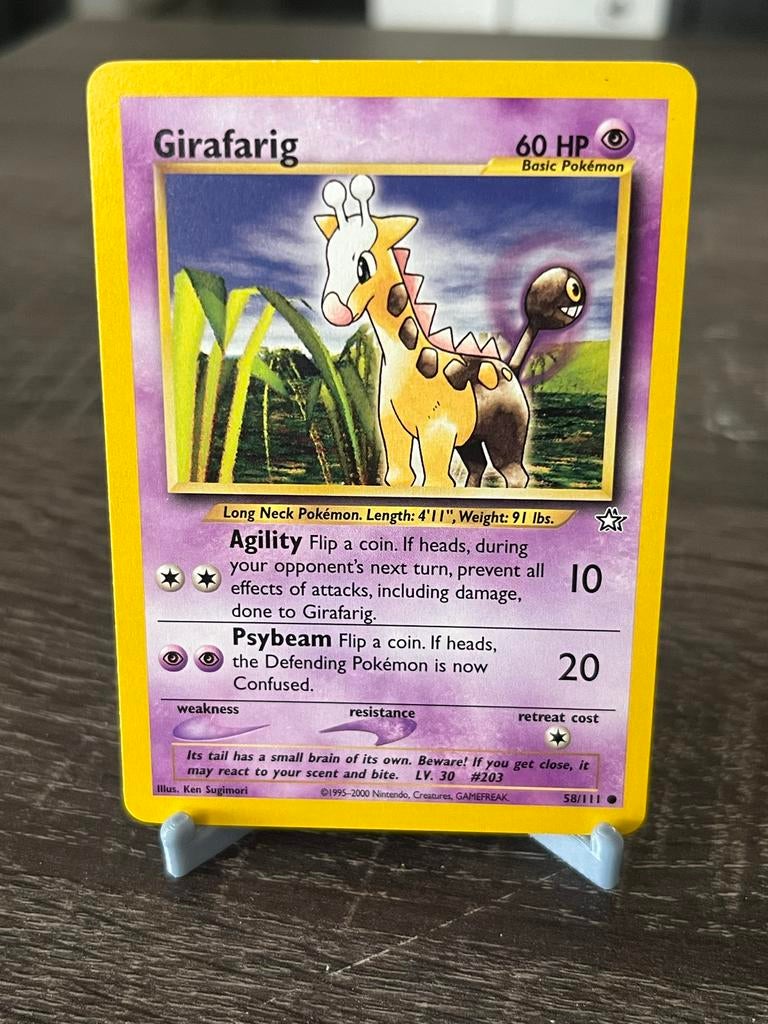 Girafarig (58/111) - Neo Genesis - EX, Ophalen of Verzenden, Gebruikt, Losse kaart