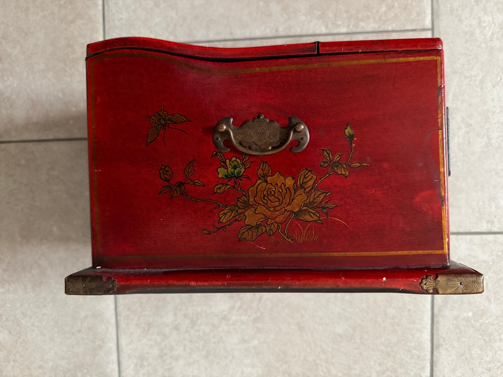 Antieke Chinese Juwelendoos met Spiegel en Lades, Ophalen of Verzenden