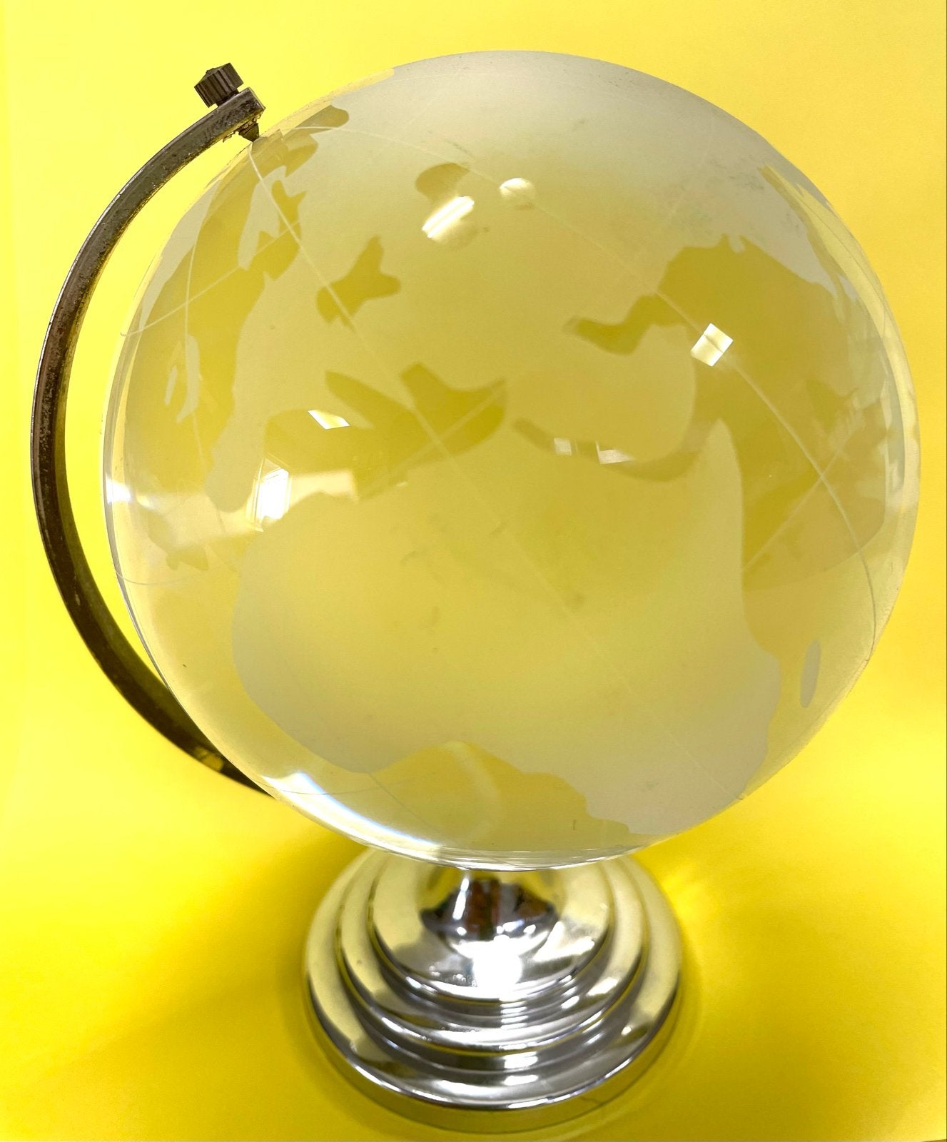 Decoratieve Glazen Wereldbol op Voet - 110 mm, Verzenden, Nieuw, Glas, Overige typen