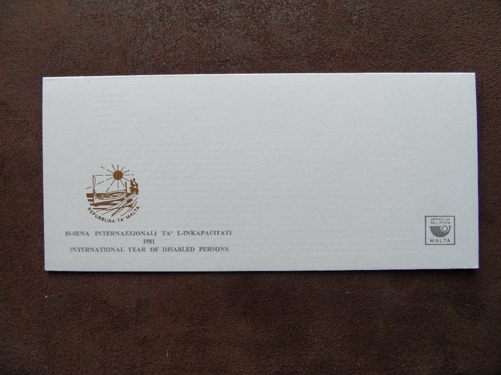 Postzegelmapje Malta –  jaar van de gehandicapten 1981, Ophalen of Verzenden, Malta, Postfris