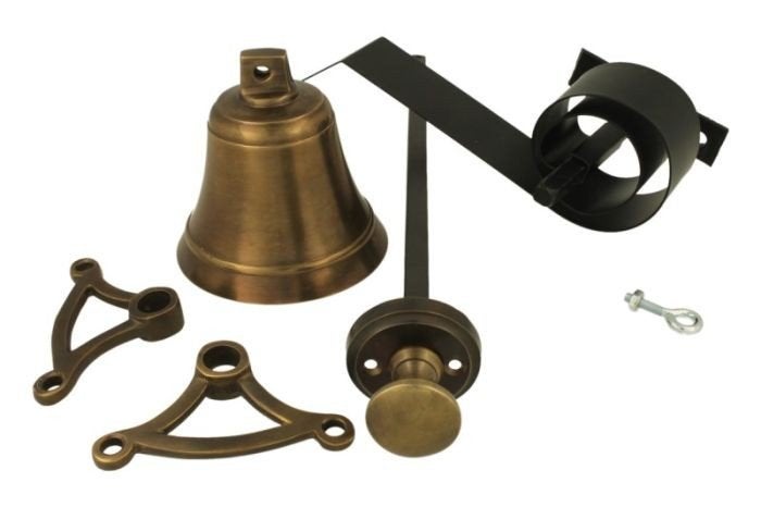 NIEUW: Antieke Messing Deurbel met Mechanisme, Ophalen of Verzenden