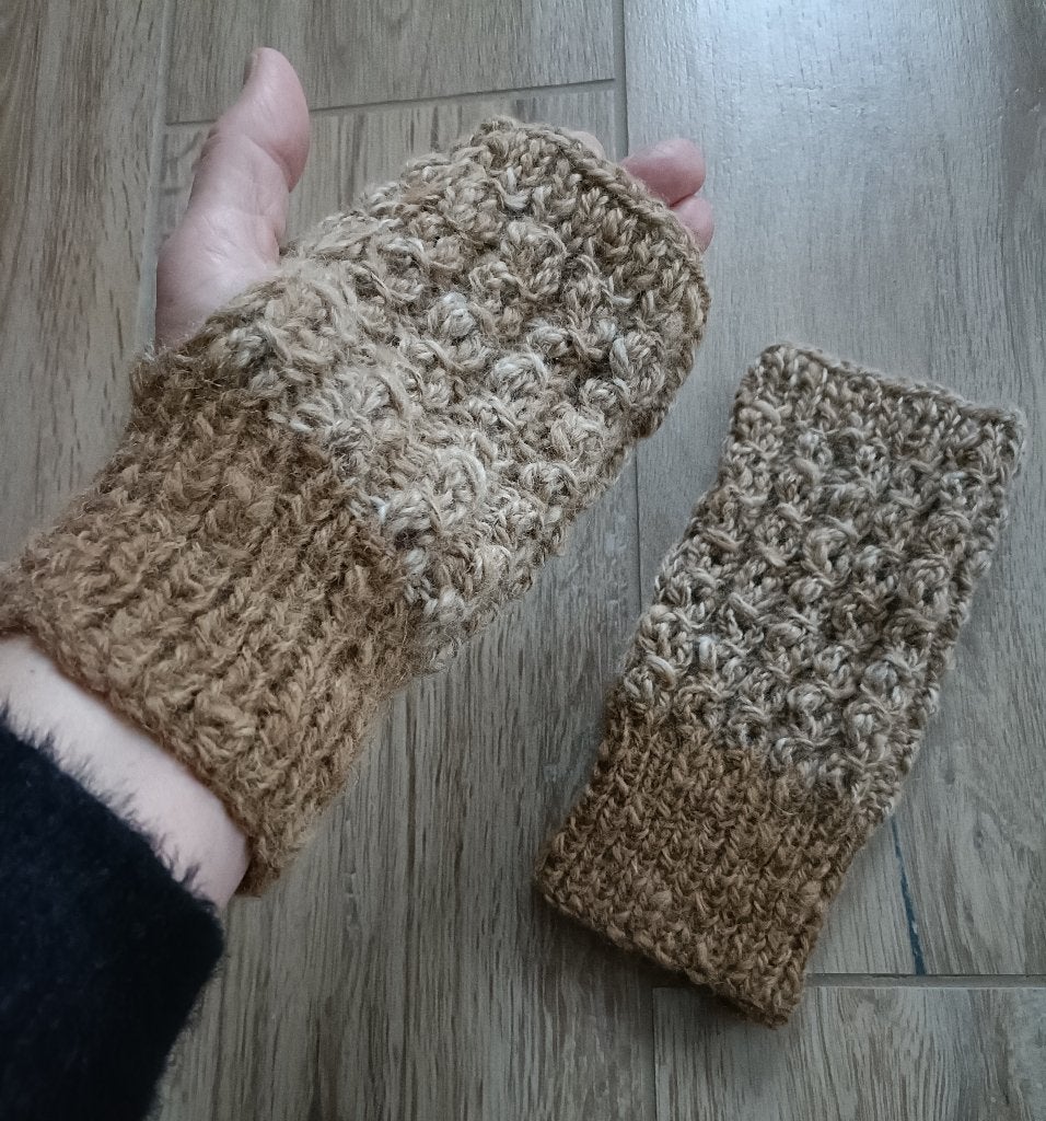 ALPACA wollen polswarmers vingerloze wanten HYPOALLERGEEN, Maat 38/40 (M), Nieuw, Ophalen of Verzenden, Handschoenen