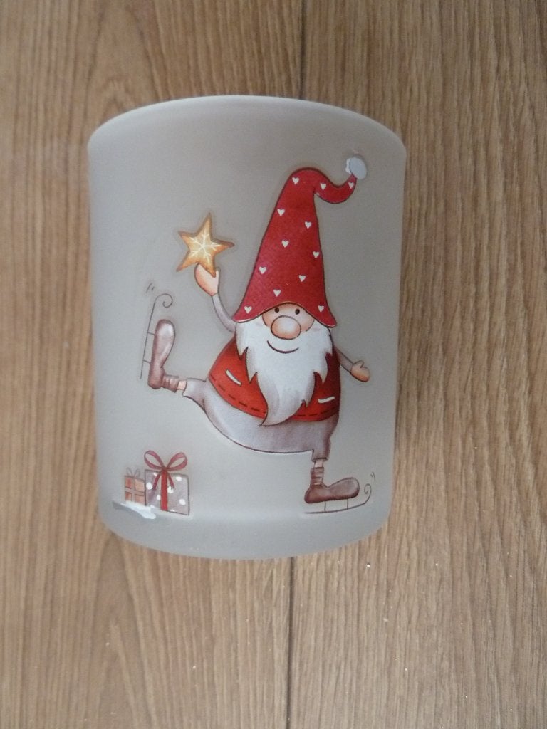 leuke waxinelichthouder KERST, Ophalen, Gebruikt