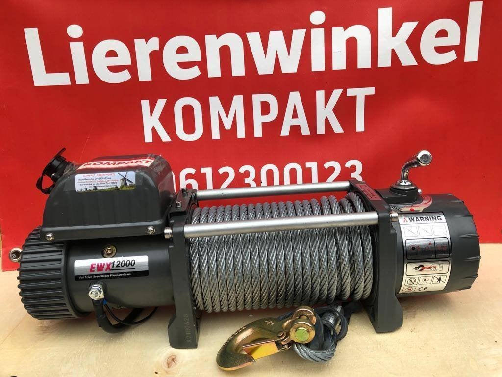 Elektrische lier 12 V 5,9 ton KOMPAKT kabel10mmx26 draadloos, Nieuw, Ophalen of Verzenden, Kompakt runva, Info@lierenwinkel.eu