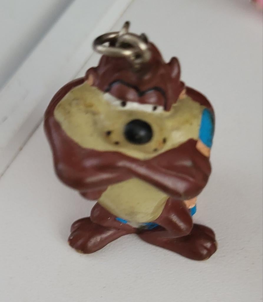 Vintage Looney Tunes Taz Sleutelhanger - Gebruikt, Ophalen of Verzenden, Gebruikt, Knuffel of Figuurtje