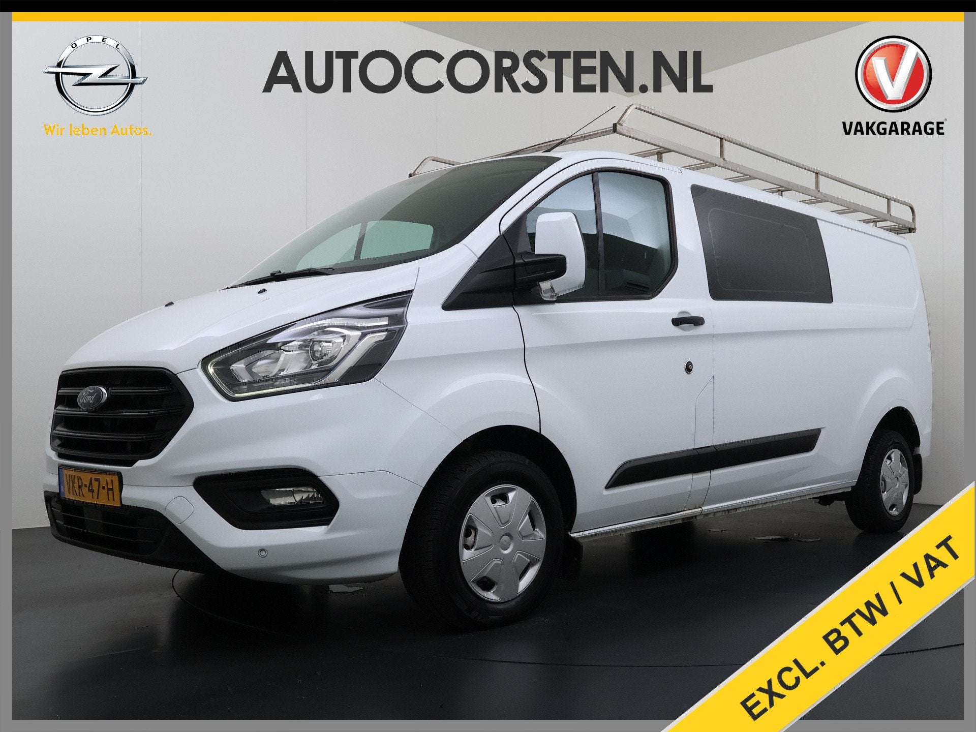 Ford Transit Custom 300 2.0TDCI L2H1 Dubbele Cabine 6-Persoo, Voorwielaandrijving, 15 km/l, 4 cilinders, Wit