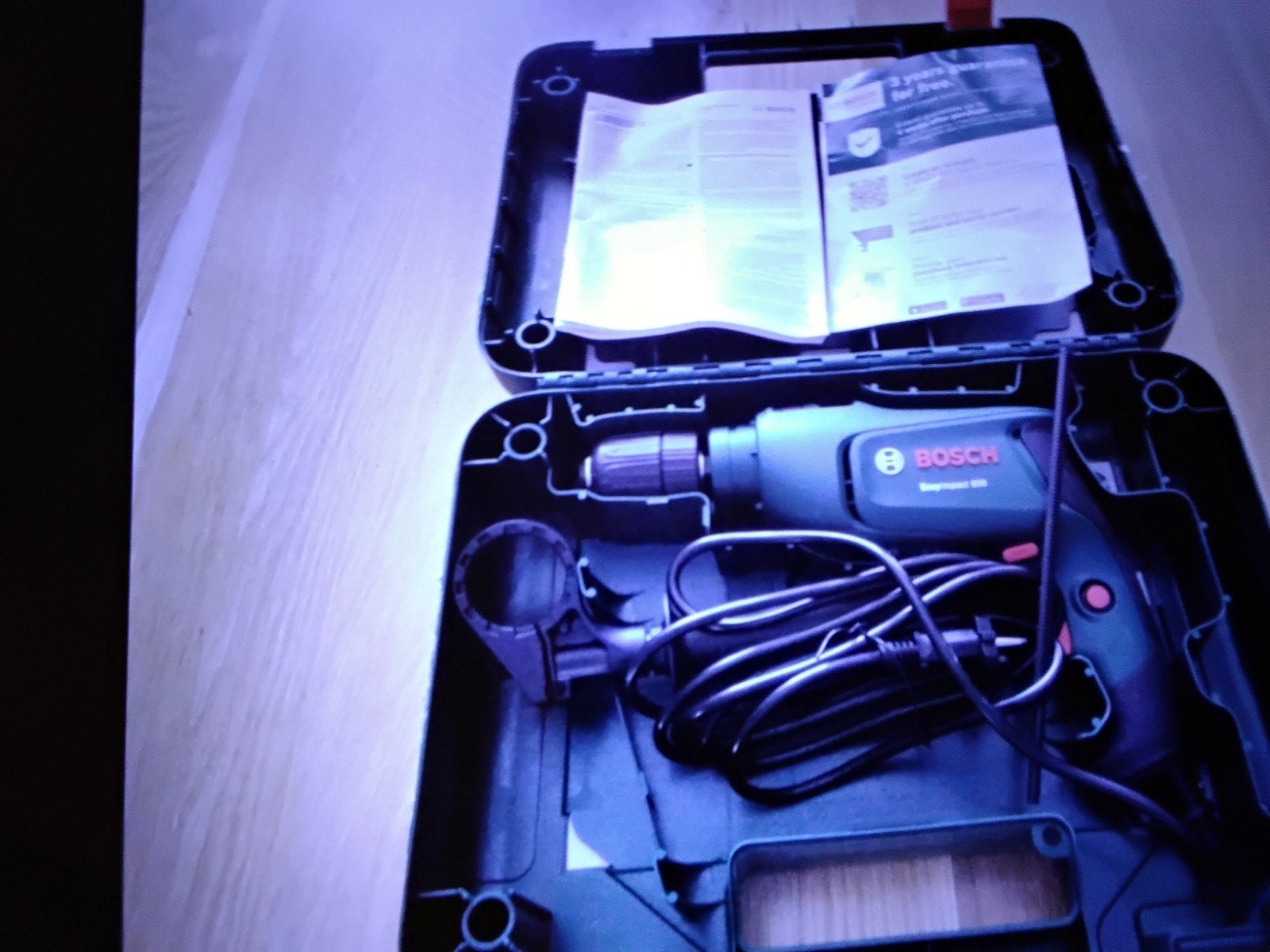Bosch EasyImpact 600 Klopboormachine - met koffer  nieuw, Nieuw, Klopboormechanisme, 400 tot 600 watt, Ophalen