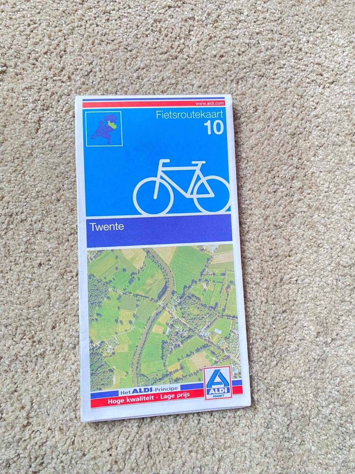 Fietsroutekaart Twente - Aldi, 2000 tot heden, Ophalen of Verzenden, Nederland, Landkaart