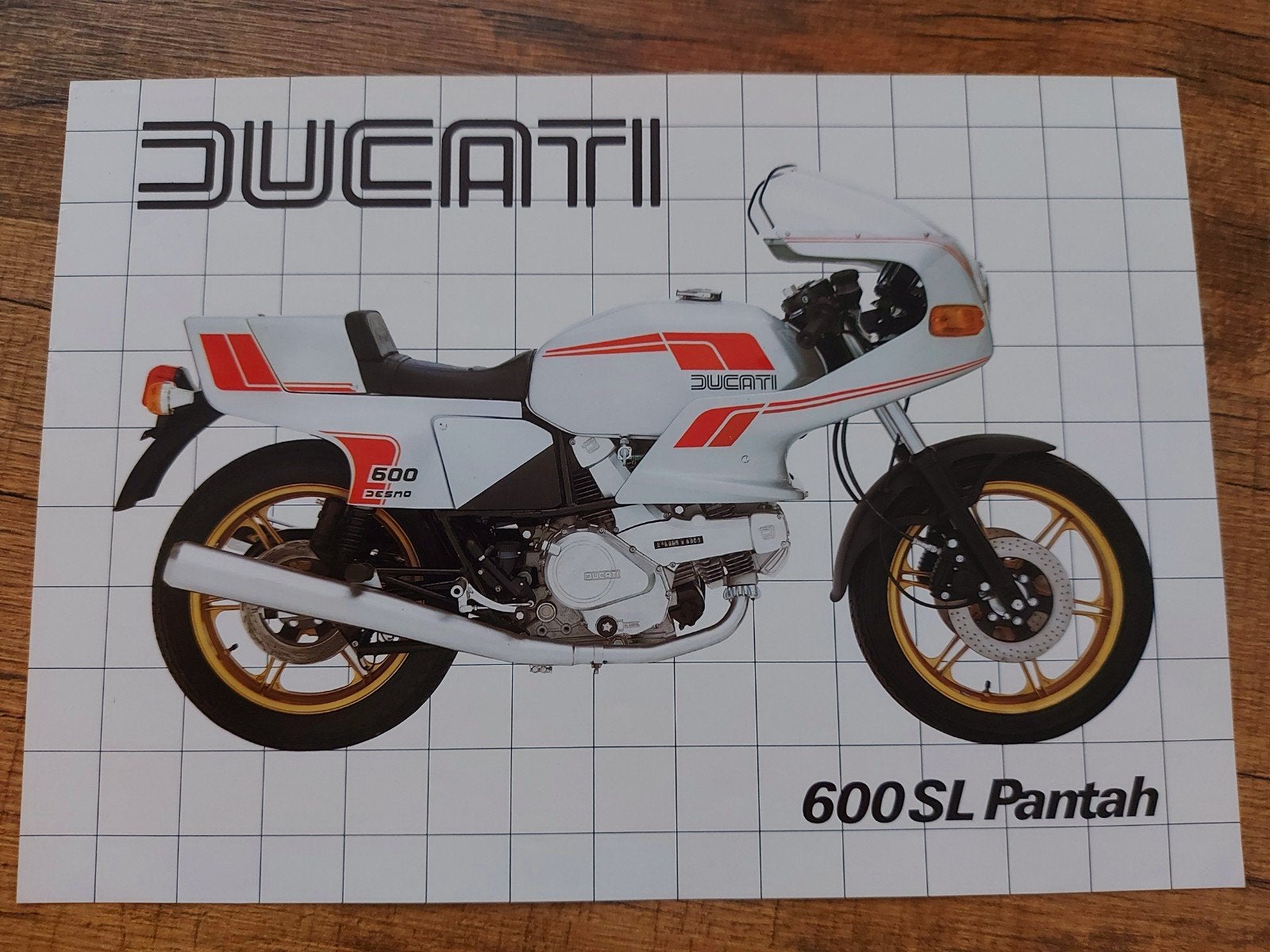 Ducati 600 SL Pantah motorfiets folder, Ophalen of Verzenden, Ducati