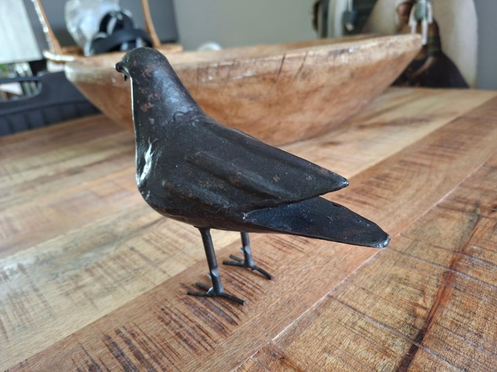 Metalen vogel decoratie - Uniek en stijlvol, Huis en Inrichting, Woonaccessoires | Overige, Gebruikt, Metaal, Zwart, Industrieel