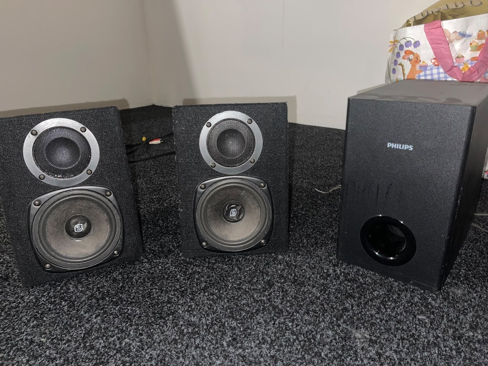 Skytec Studio Speakers met Philips Subwoofer, Ophalen of Verzenden, Gebruikt, Studiomonitor, Philips