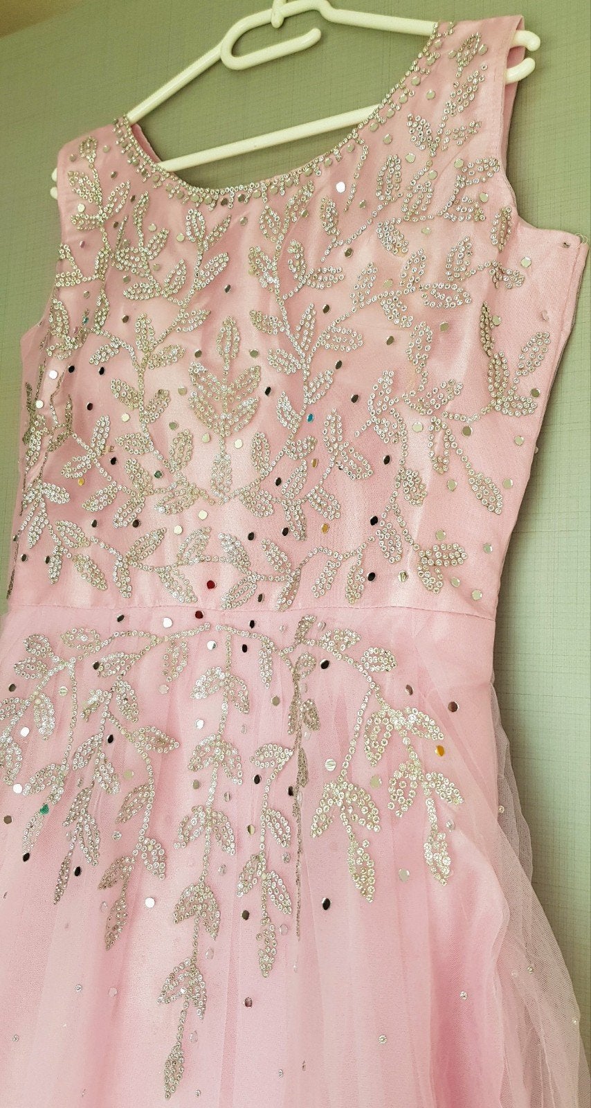 Indiase Roze Feestjurk S/M met Sjaal - Nieuw, Kleding | Dames, Jurken, Maat 38/40 (M), Verzenden, Nieuw, Roze