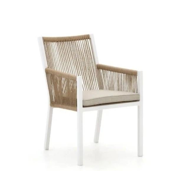 6x Manifesto Rivola dining tuinstoelen – wit/beige Kees Smit, Ophalen, Zo goed als nieuw, Aluminium
