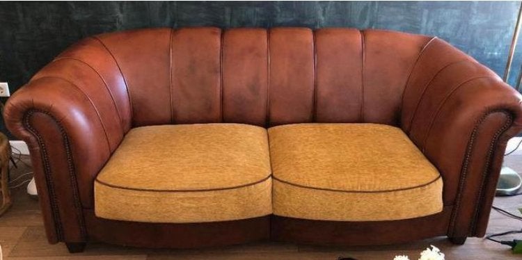 Schapenleren bank – Joris design- mancave, Ophalen, Art deco, ., 150 tot 200 cm