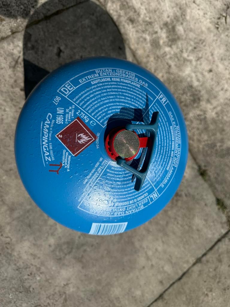Campinggaz 907 gasfles (2,75 kg) - gevuld en verzegeld, Caravans en Kamperen, Ophalen, Gebruikt