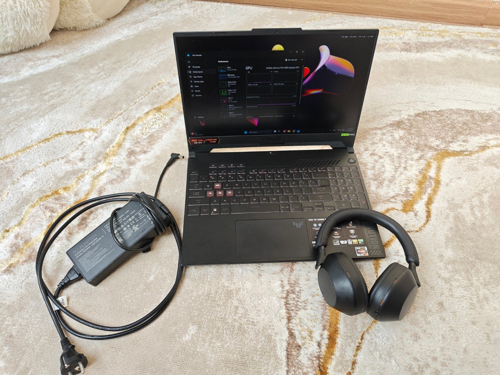 Gaming Set – Asus TUF A15 + Sony WH-1000XM5 (Moet snel weg!), 15 inch, Verzenden, Zo goed als nieuw, Gaming