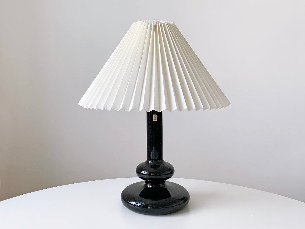 Vintage Deens design tafellamp Holmegaard Plaza, Zwart, Nvt, 58 cm, Nvt