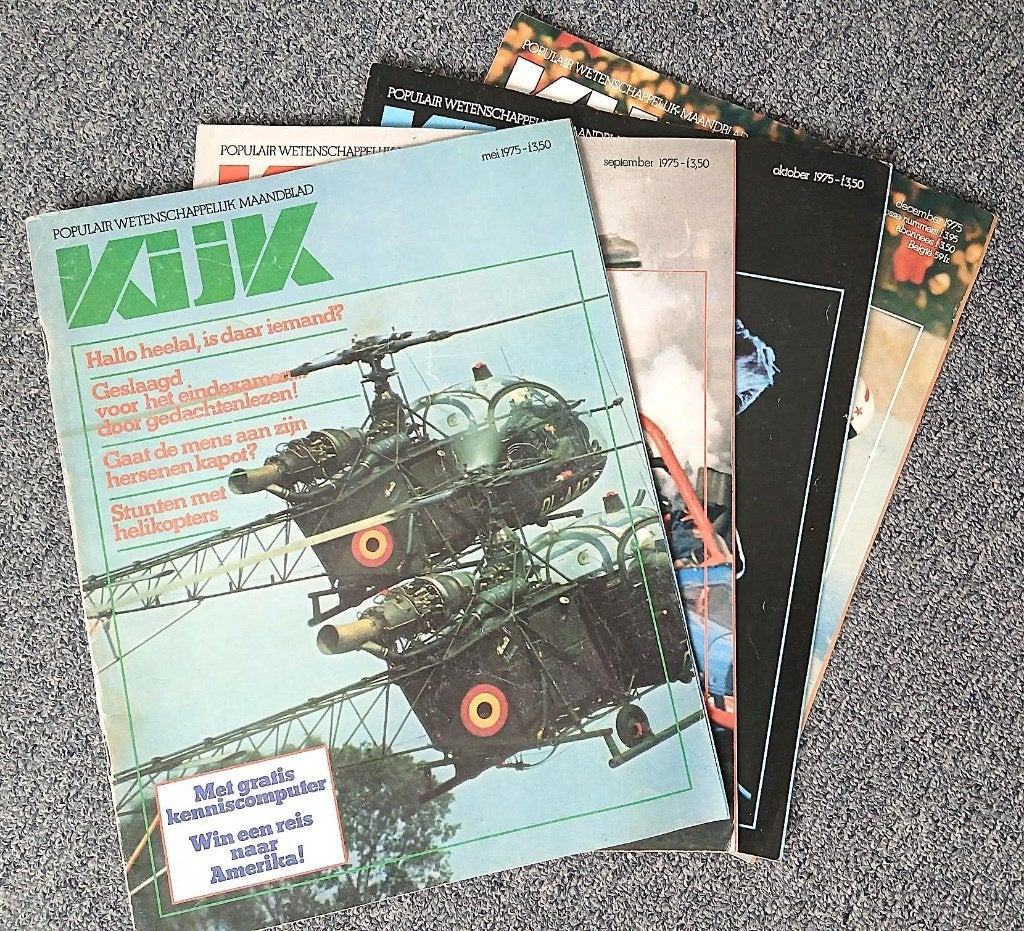 Maandblad Kijk (1975, 1976, 1979, 1980, 2016) niet compleet, Ophalen, 1960 tot 1980, Tijdschrift
