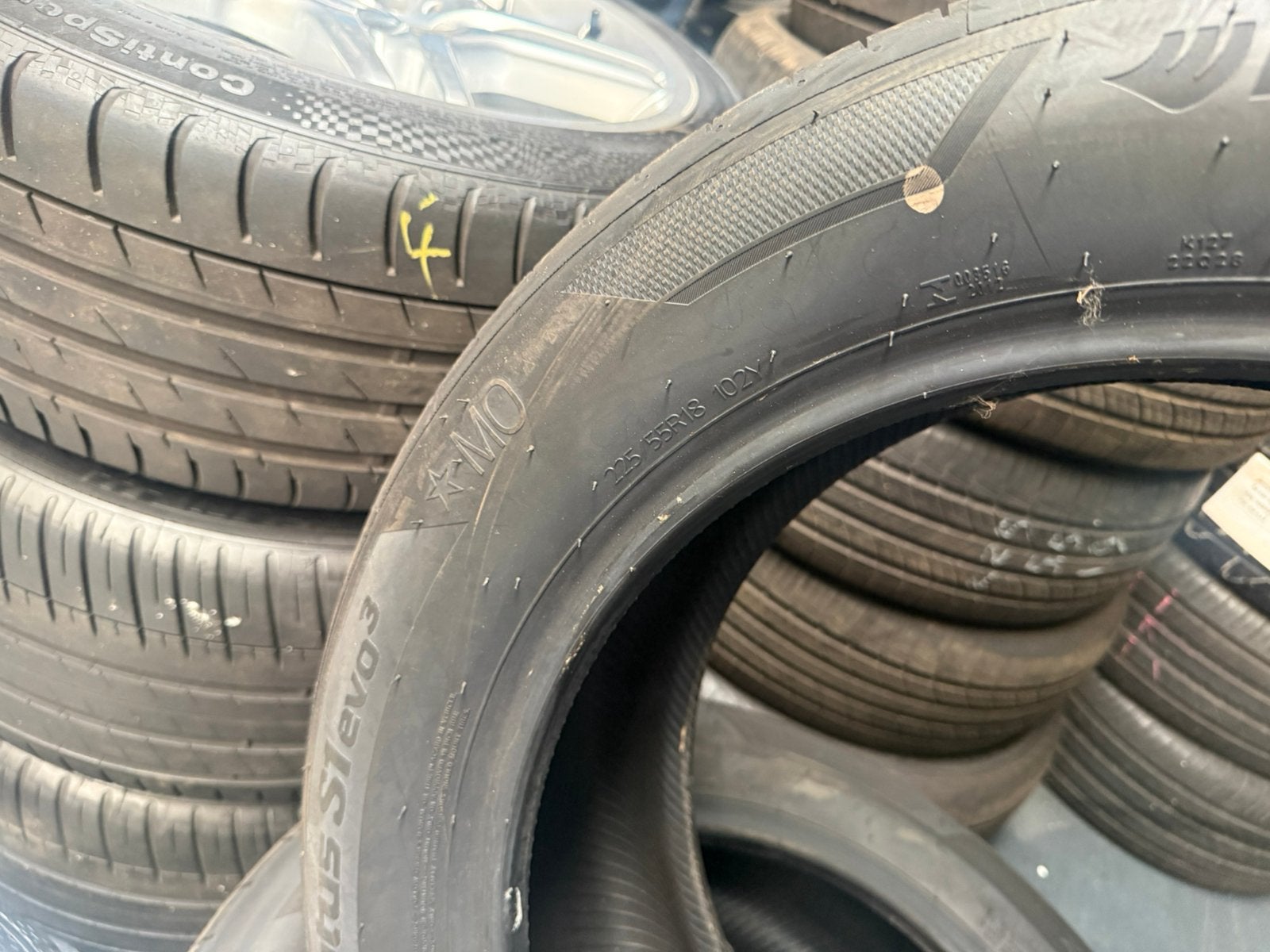2x 225 55 18 102Y Hankook S1Evo 3 * MO NIEUW DOT2425, 18 inch, Nieuw, Ophalen of Verzenden, Band(en)