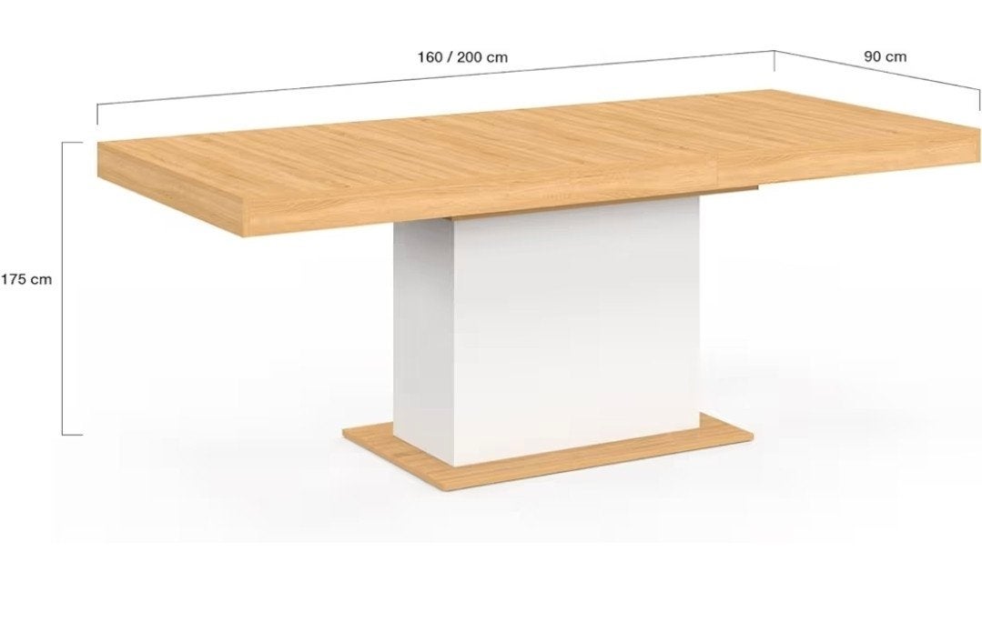 Uitschuifbare eettafel 160-200 cm, voor 6-10 personen, Huis en Inrichting, Tafels | Eettafels, Ophalen, Gebruikt, Vijf personen of meer