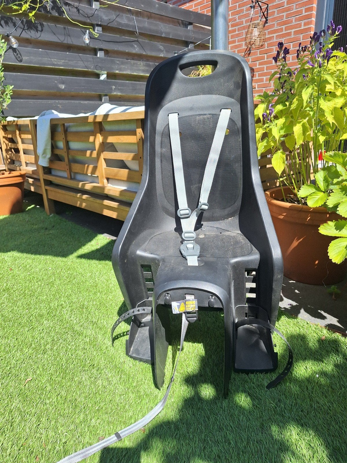 Polisport Achterzitje Kinderzitje Zwart, Ophalen, Achterzitje, 9 t/m 18 kg, Polisport