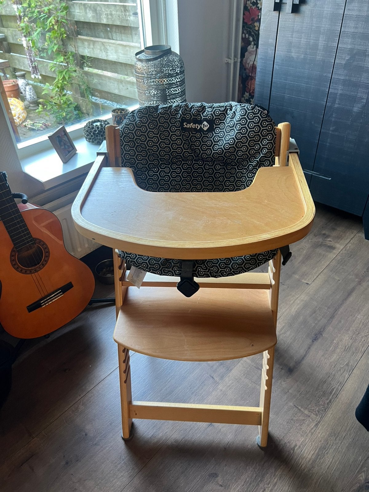 Houten kinderstoel, Kinderen en Baby's, Kinderstoelen, Ophalen, Gebruikt, Meegroeistoel