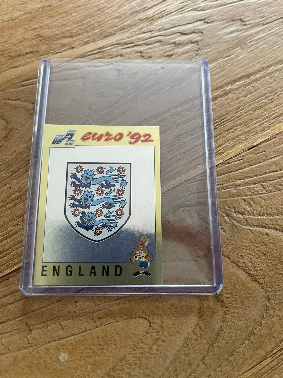 Embleem Engeland Panini EK 1992 glimmend, Ophalen of Verzenden, Zo goed als nieuw, Plaatje