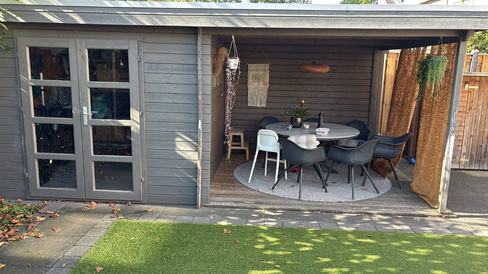 Houten Tuinhuis met Overkapping - GRATIS, Tuin en Terras, Ophalen, 500 cm of meer, Met overkapping, Hout