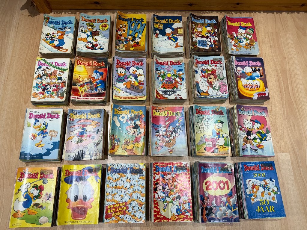 Donald Duck 23,5 jaargangen 1979 -2002 gelezen T.E.A.B., Complete serie of reeks, Donald Duck, Ophalen, Gelezen