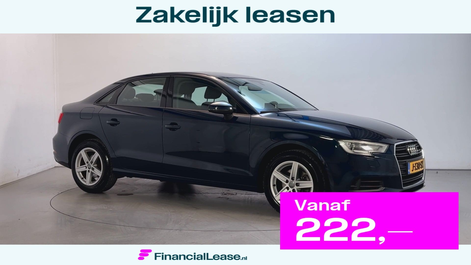 Audi A3 Limousine 30 TFSI Pro Line Navigatie Airco Cruise Co, Stof, Gebruikt, Met garantie (alle), Blauw